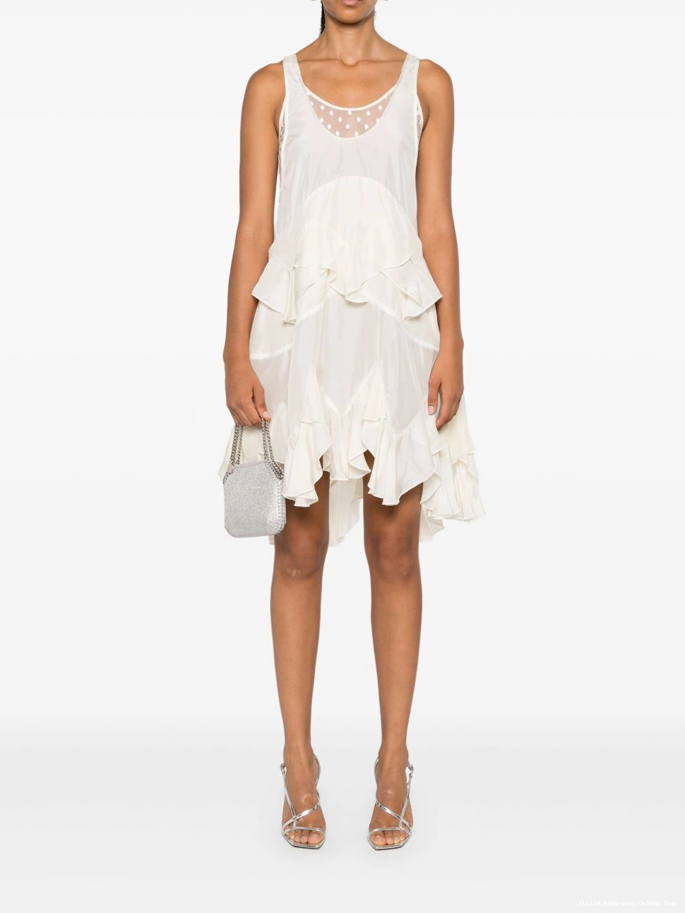 Cheap ruffled Women McCartney Stella midi dress 0728